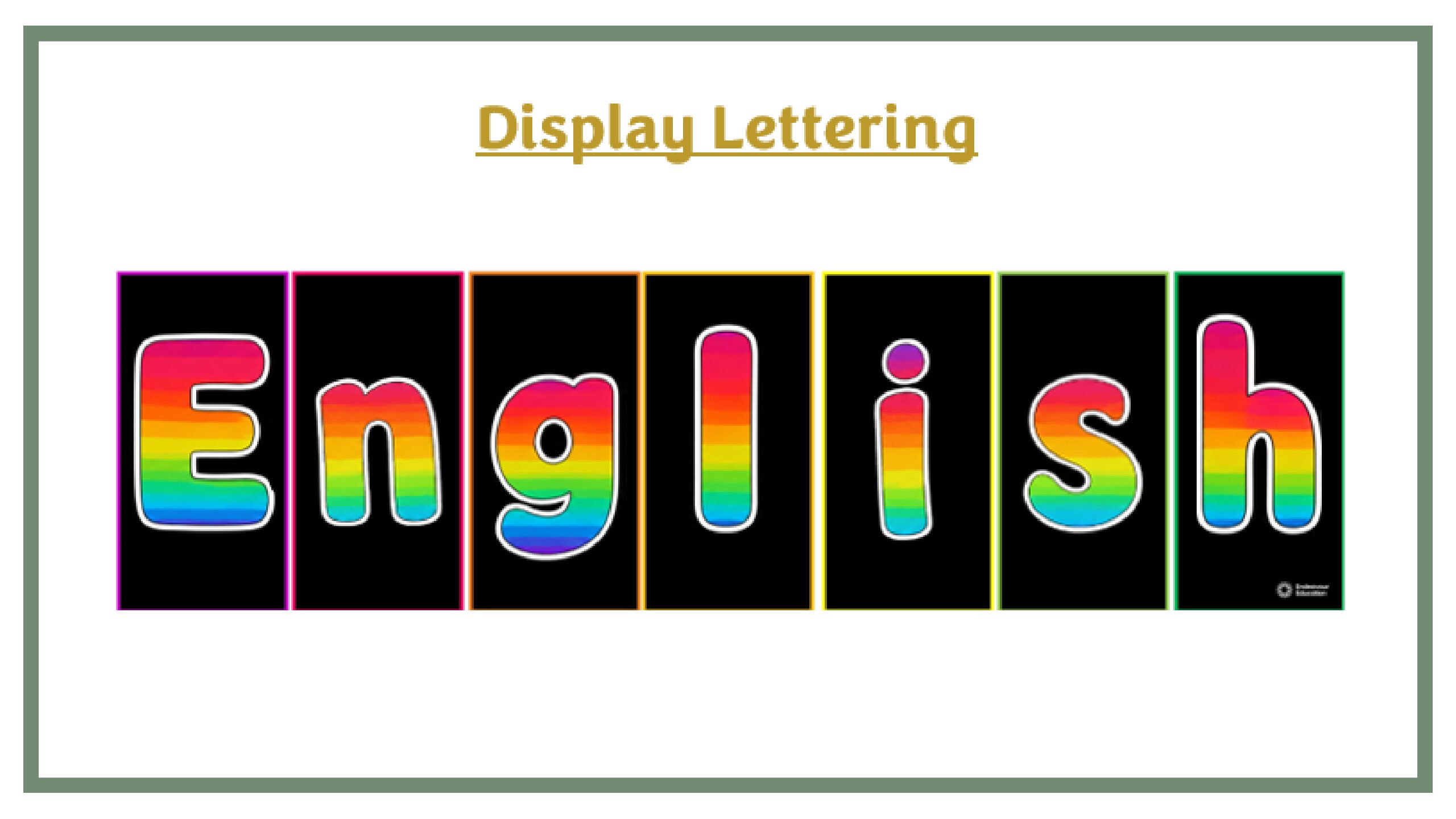 Display Lettering: English - Black