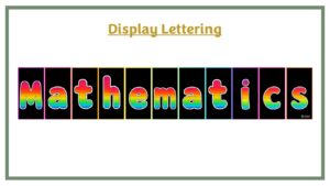 Display Lettering: Mathematics - Black