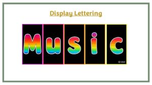 Display Lettering: Music - Black