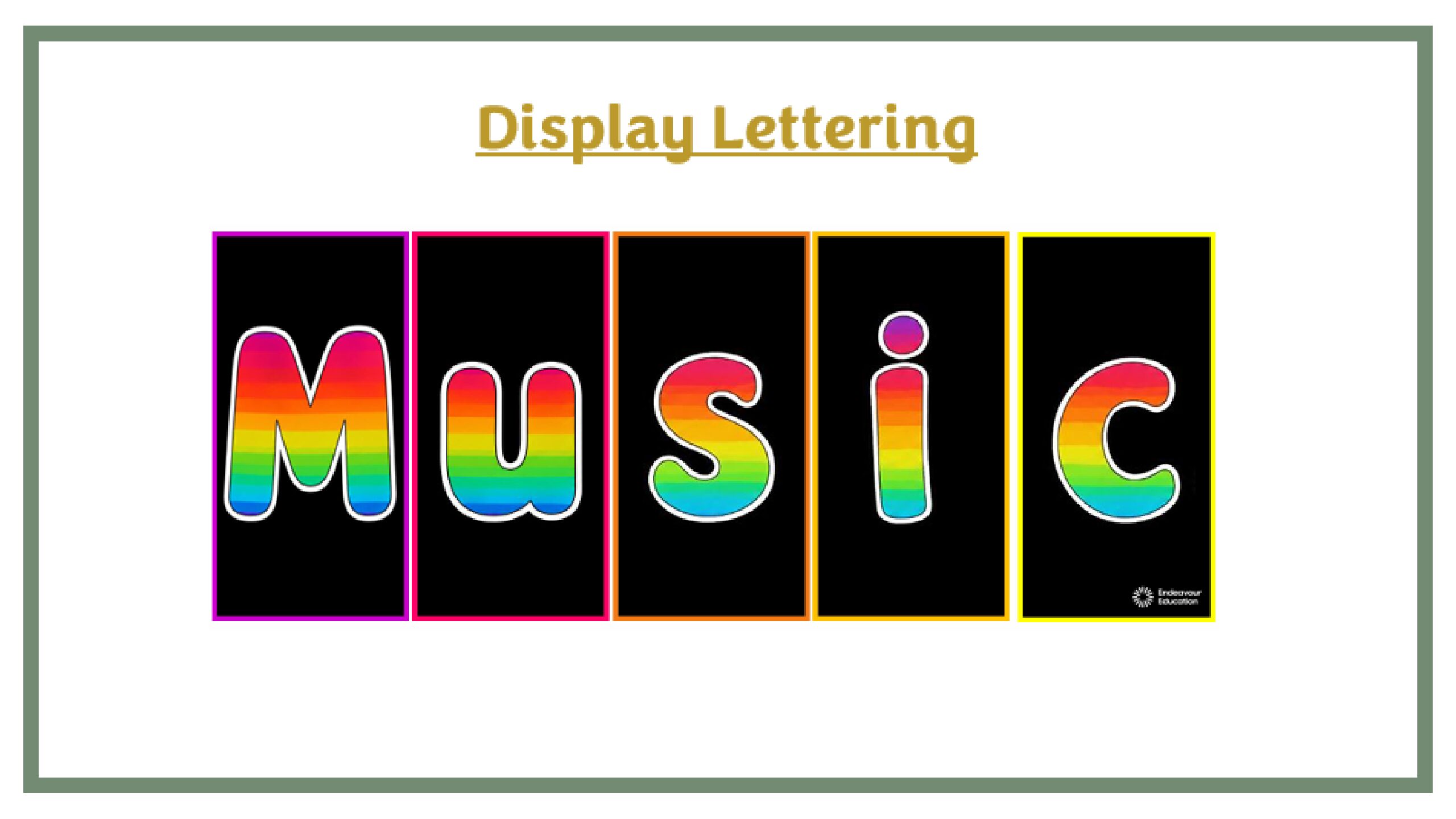 Display Lettering: Music - Black