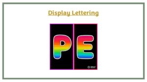 Display Lettering: PE - Black