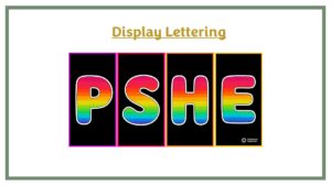 Display Lettering: PSHE - Black