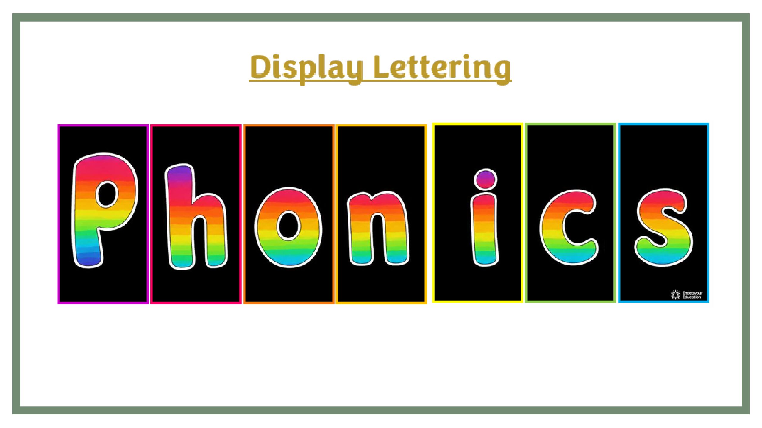 Display Lettering: Phonics - Black