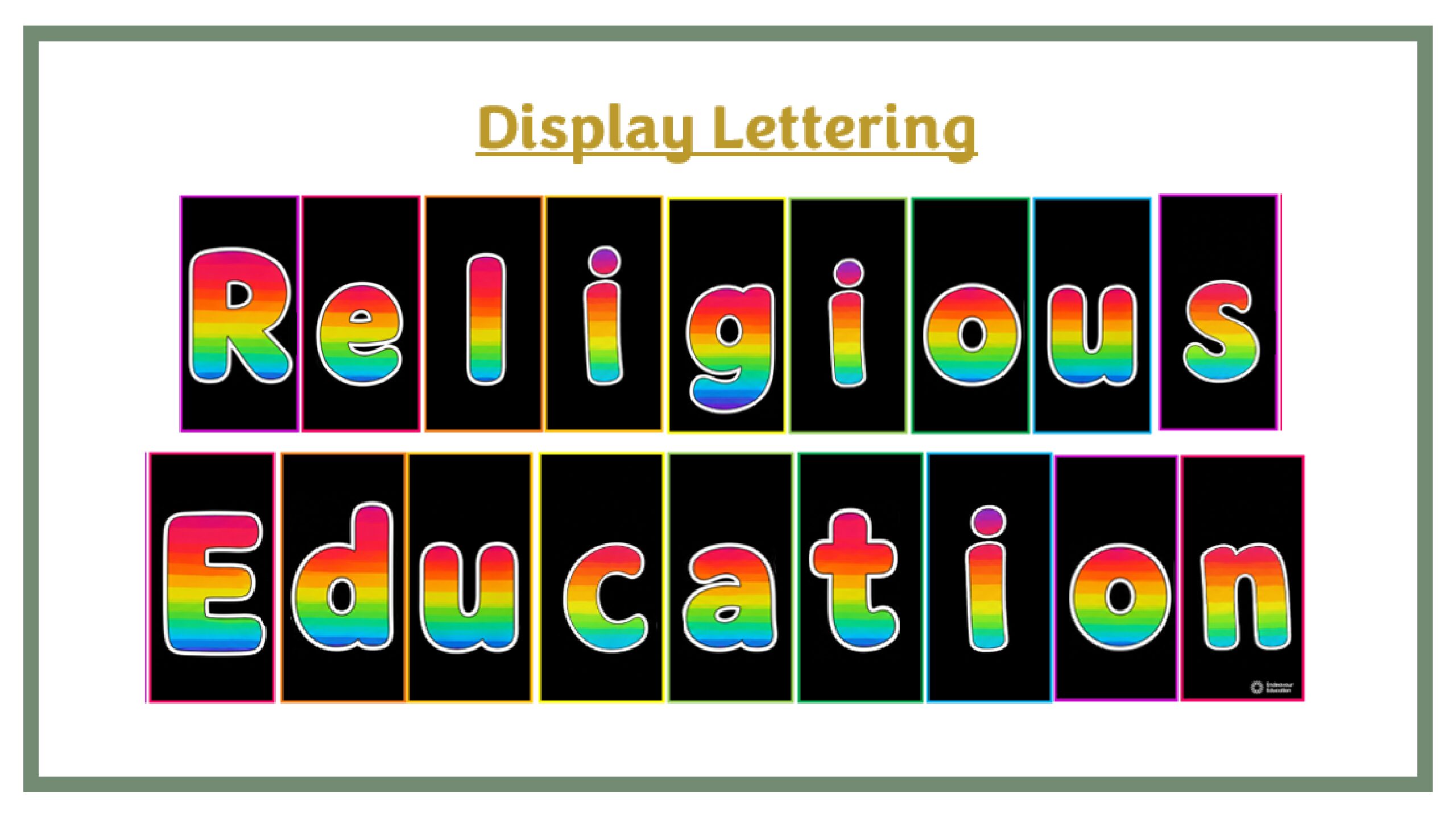 Display Lettering: RE - Black