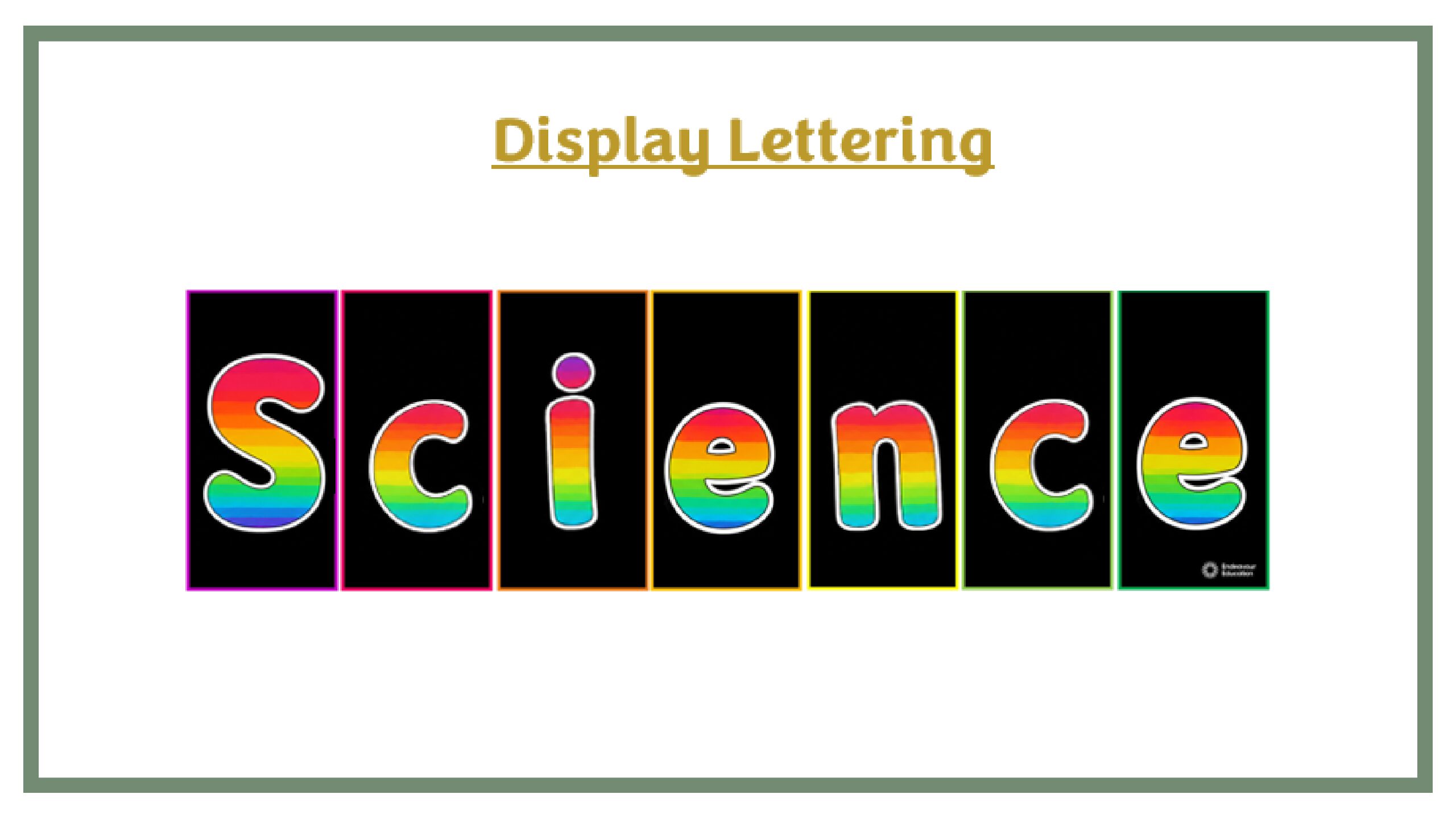 Display Lettering: Science - Black