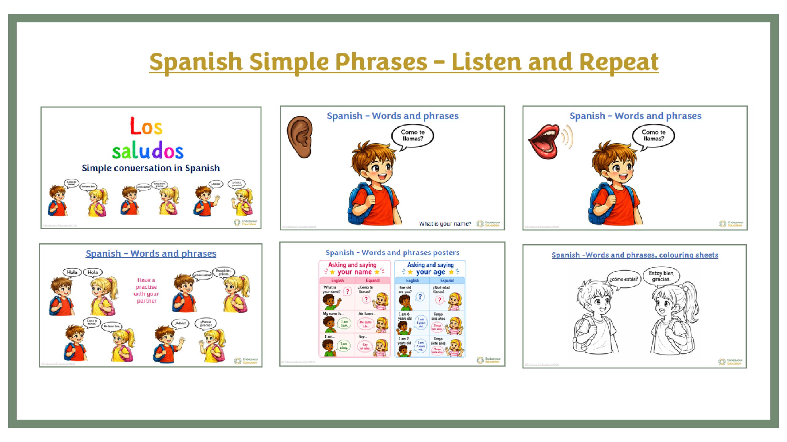 Spanish Simple Phrases - Listen and Repeat