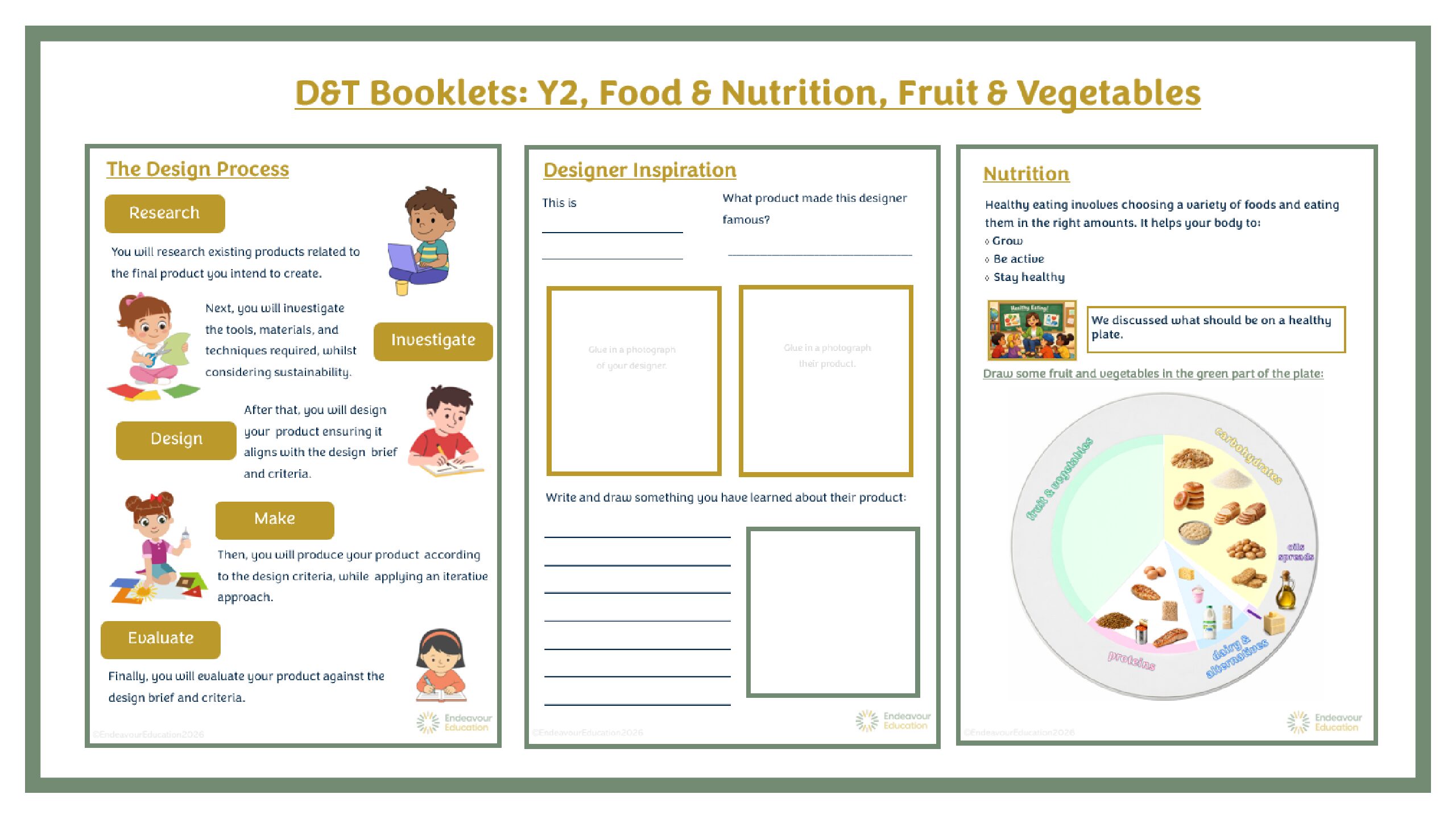 D&T Booklet: Year 2 Food & Nutrition, Fruit & Vegetables