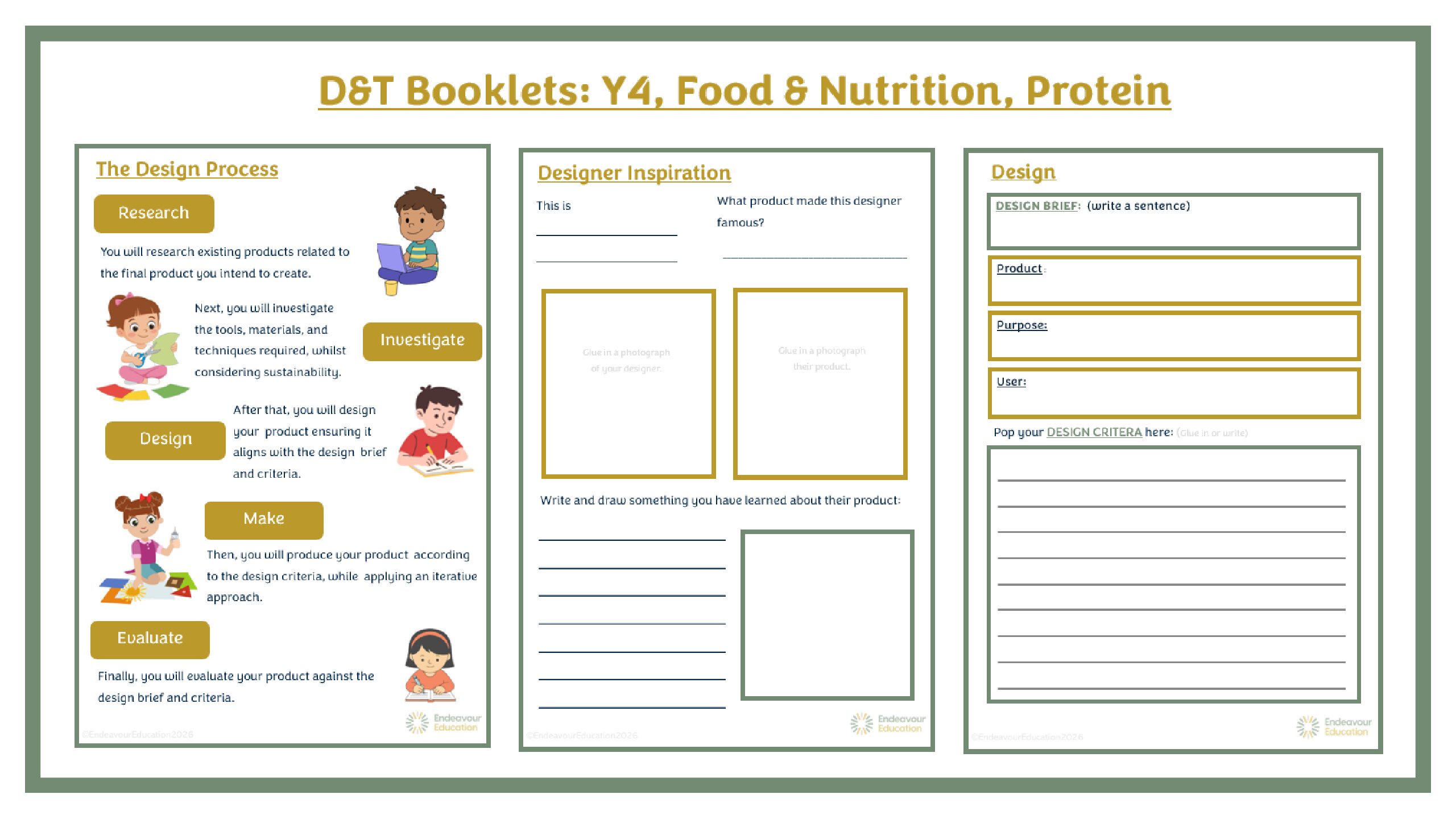 D&T Booklet: Year 4 Food & Nutrition, Protein
