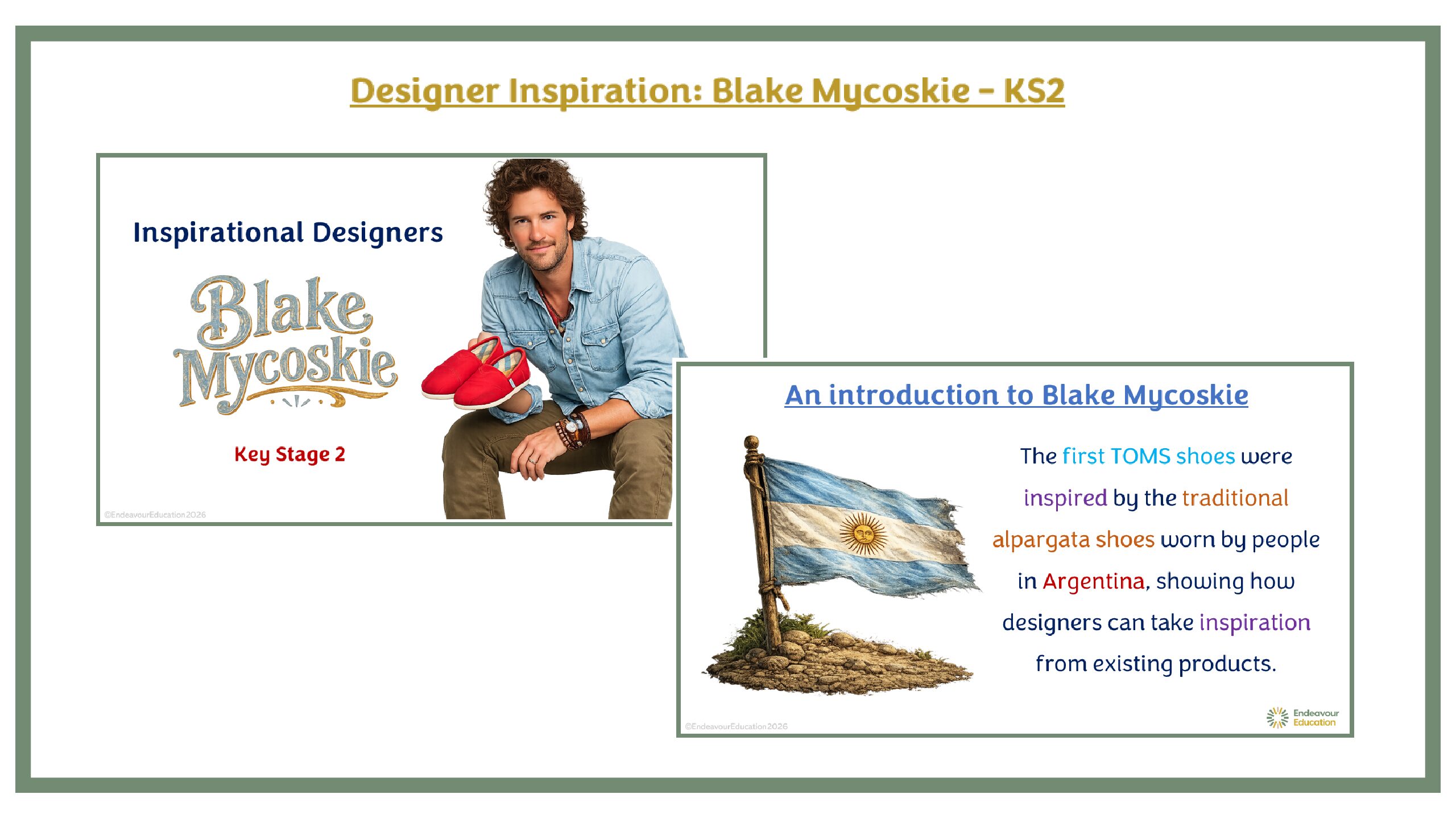 Designer Inspiration PPT: Blake Mycoskie - KS2