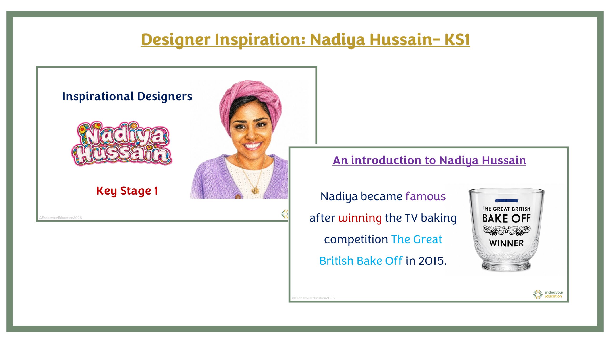 Designer Inspiration PPT: Nadiya Hussain - KS1