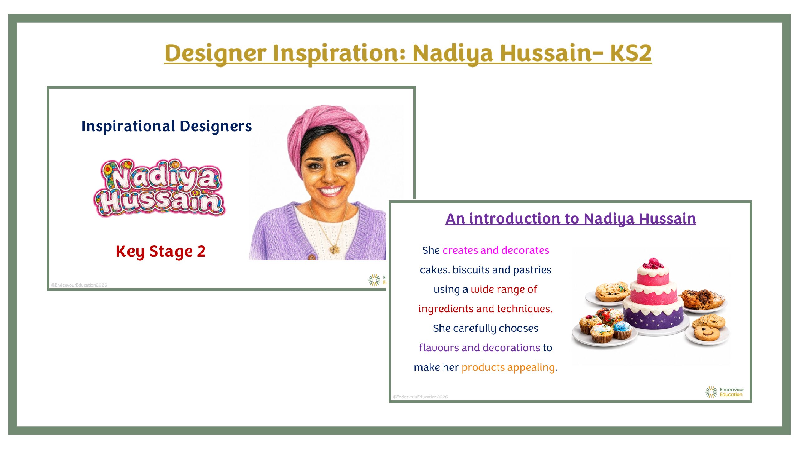 Designer Inspiration PPT: Nadiya Hussain - KS2