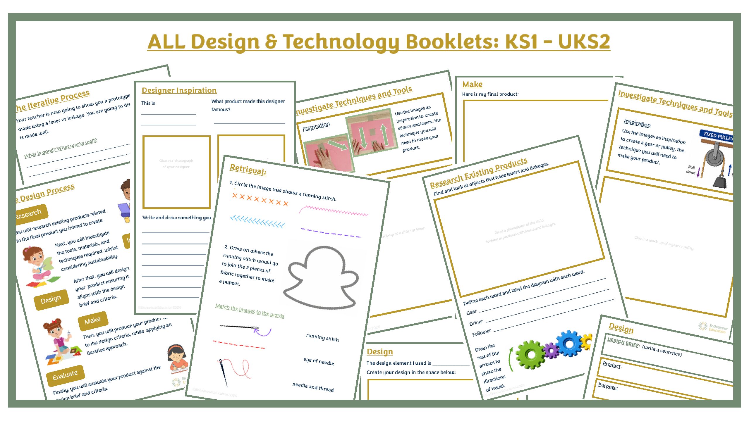ALL Design & Technology Booklets: KS1 - UKS2