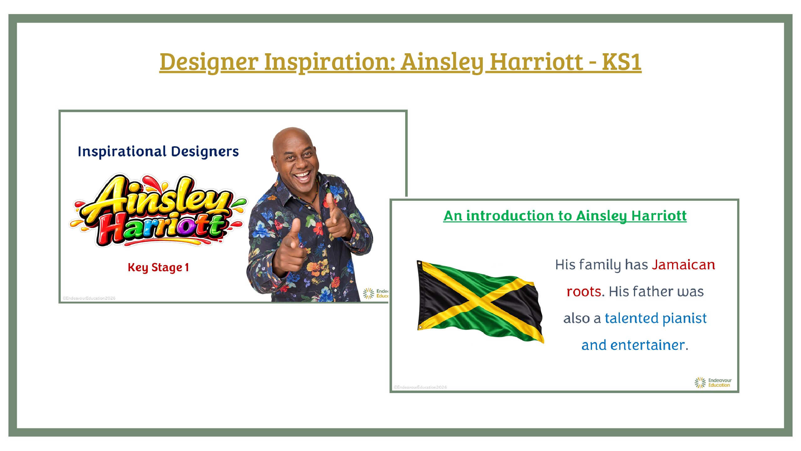Designer Inspiration PPT: Ainsley Harriott - KS1