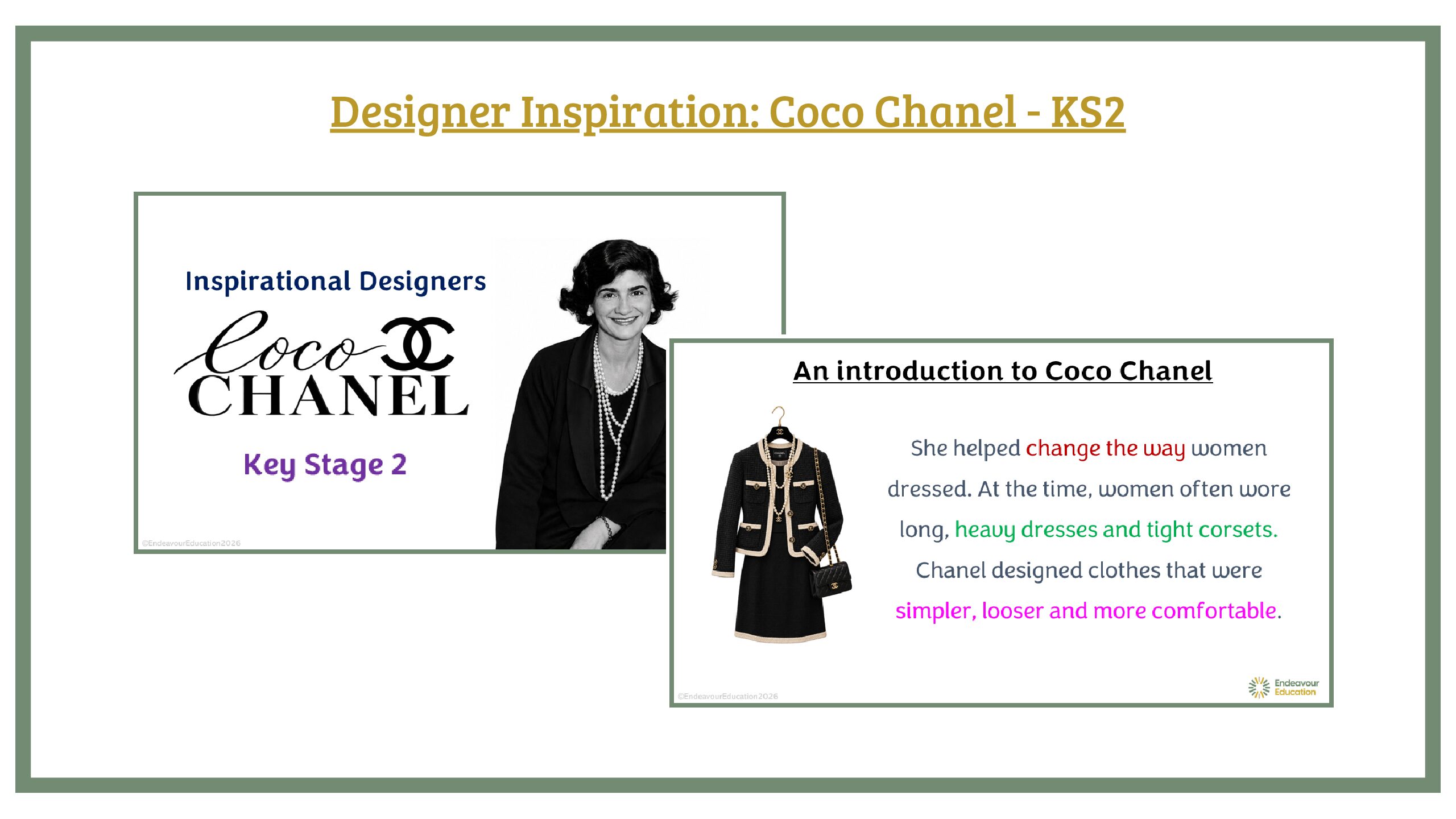 Designer Inspiration PPT: Coco Chanel - KS2