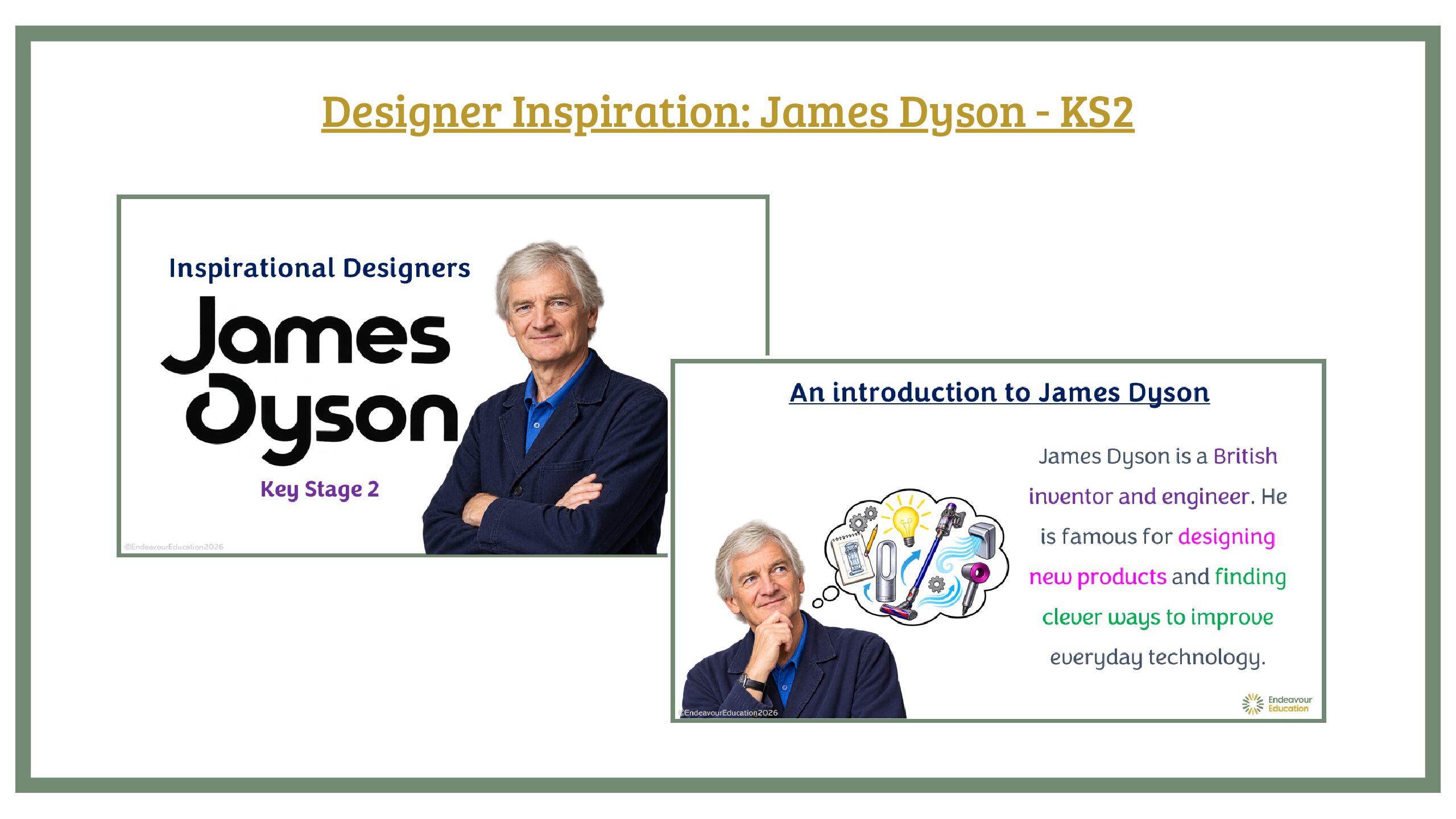 Designer Inspiration PPT: James Dyson - KS2