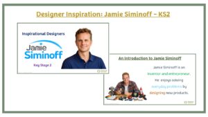 Designer Inspiration PPT: Jamie Siminoff - KS2