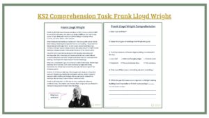 KS2 Comprehension Task: Frank Lloyd Wright