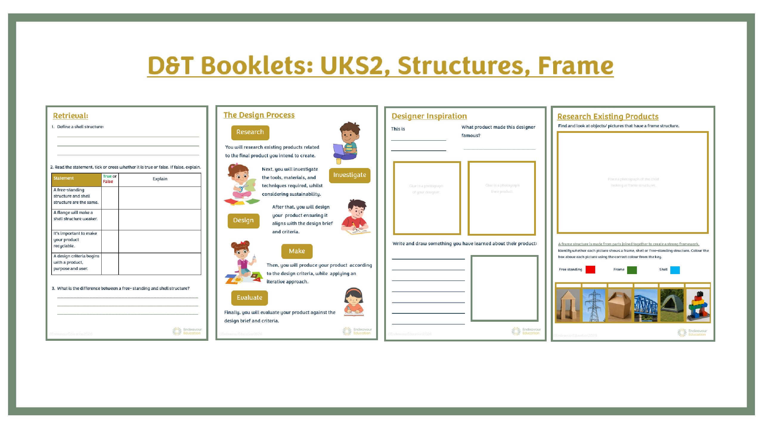 D&T Booklet: UKS2 Structures, Frame