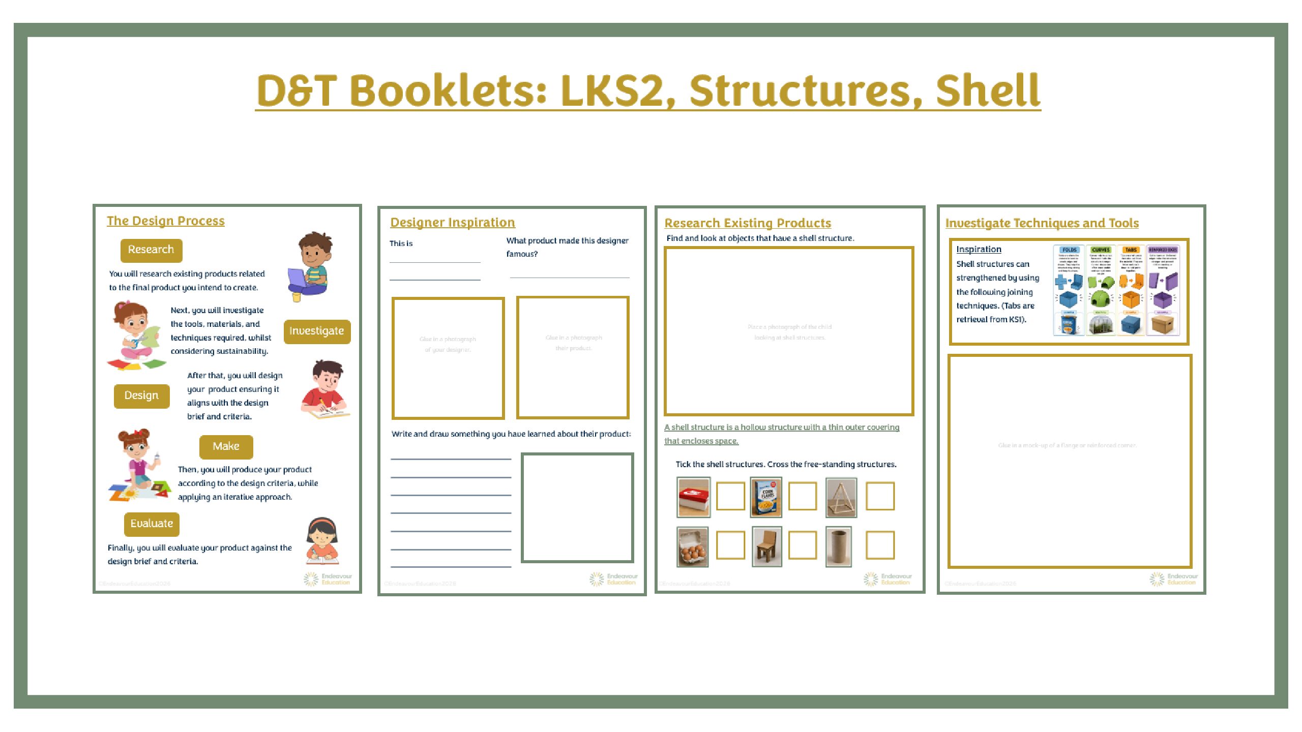 D&T Booklet: LKS2 Structures, Shell