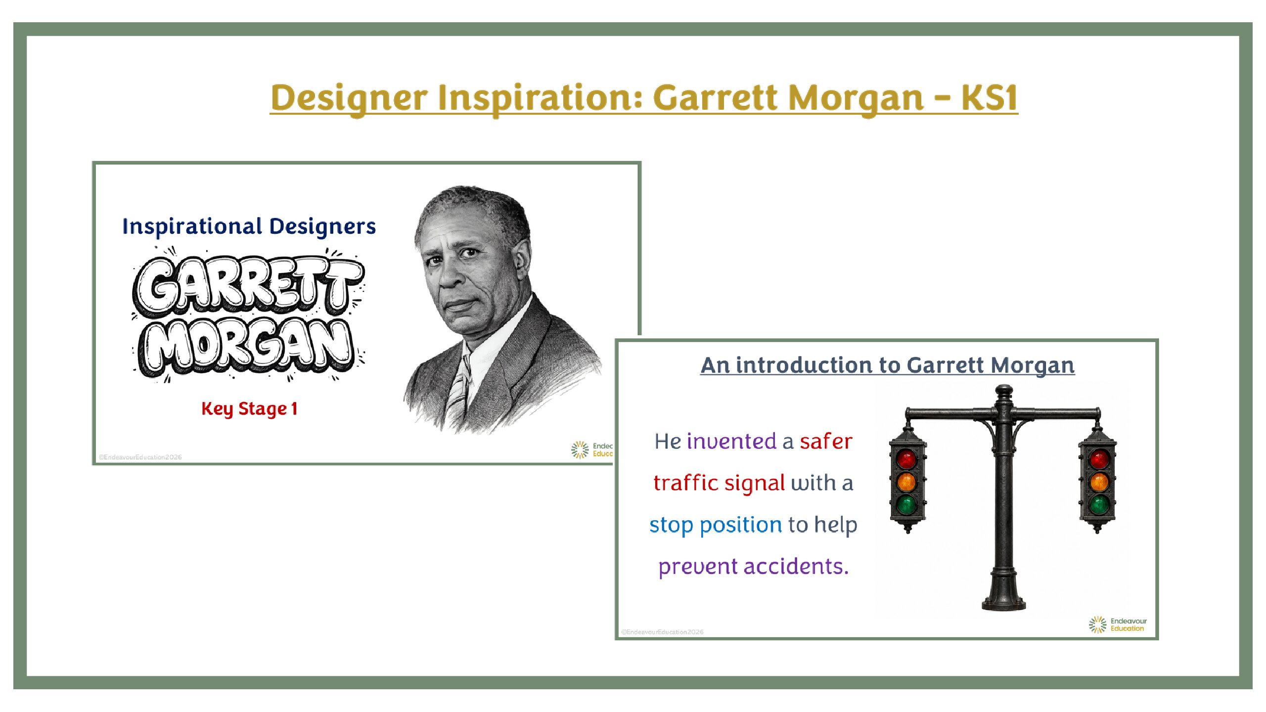 Designer Inspiration PPT: Garrett Morgan - KS1