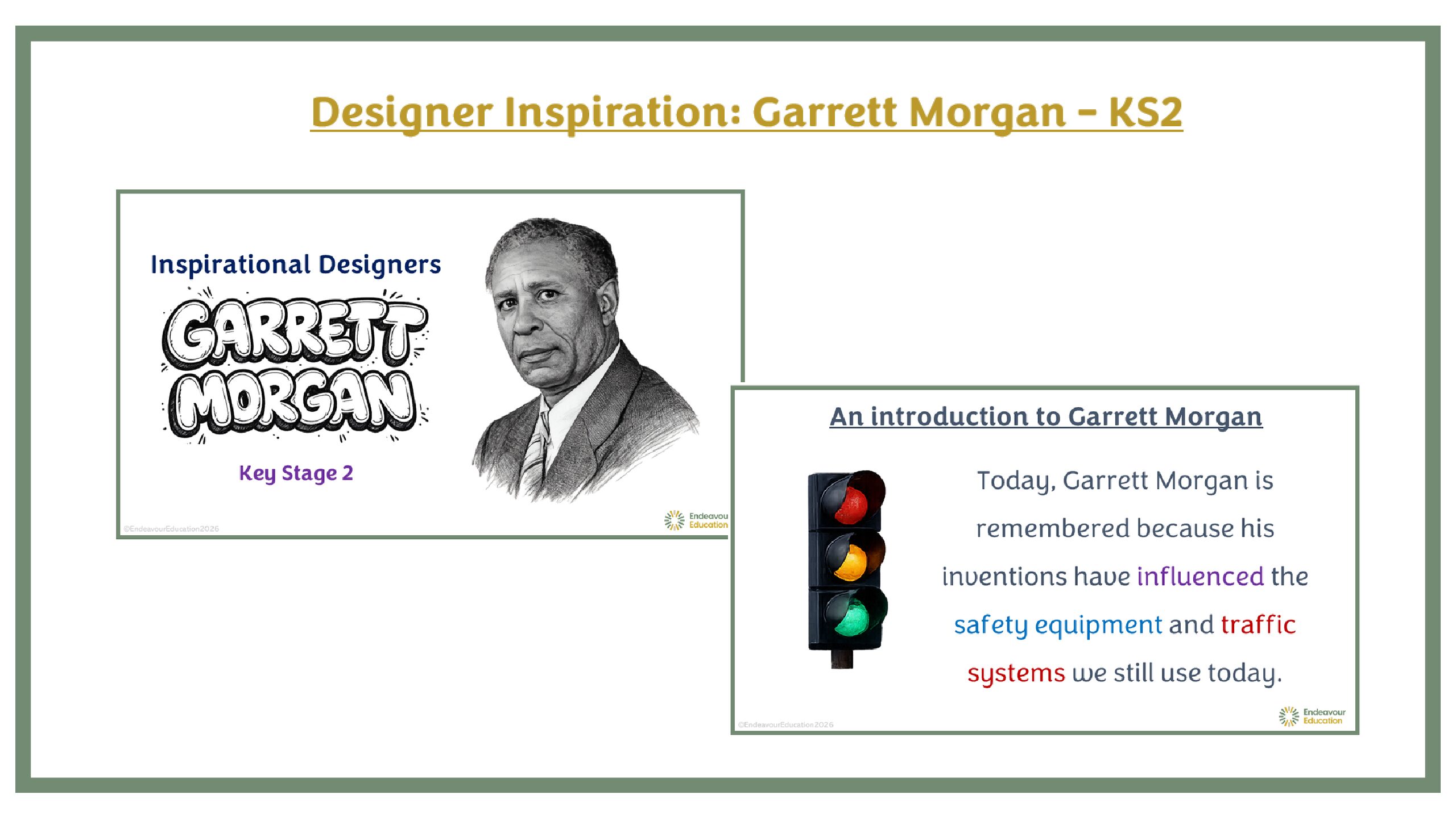 Designer Inspiration PPT: Garrett Morgan - KS2