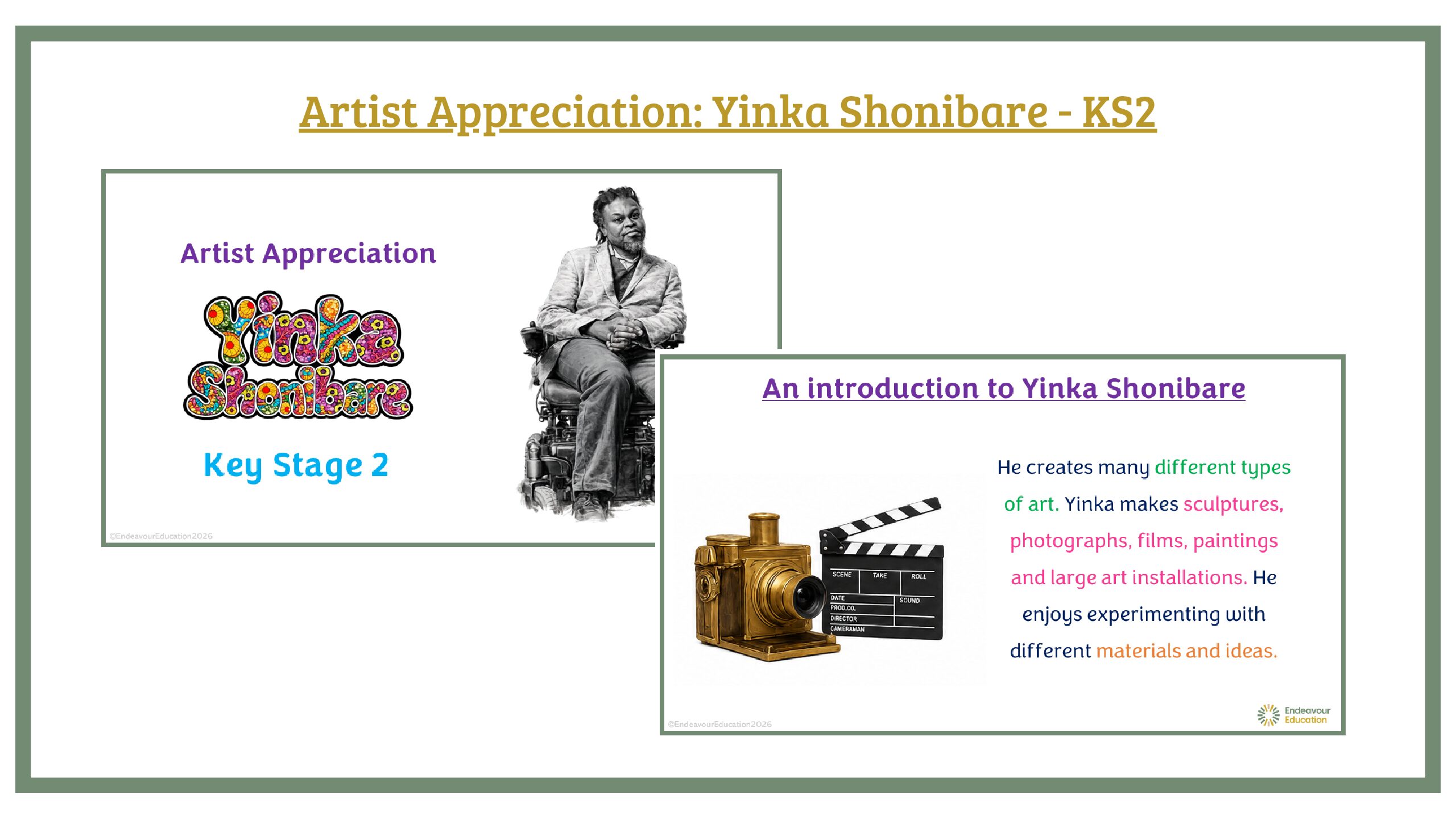 Yinka Shonibare: KS2 Artist Appreciation