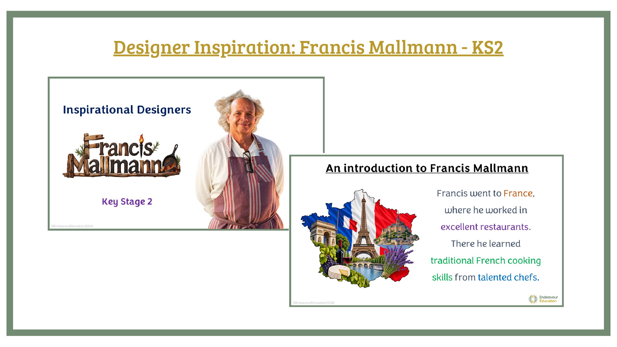 Designer Inspiration PPT: Francis Mallmann - KS2