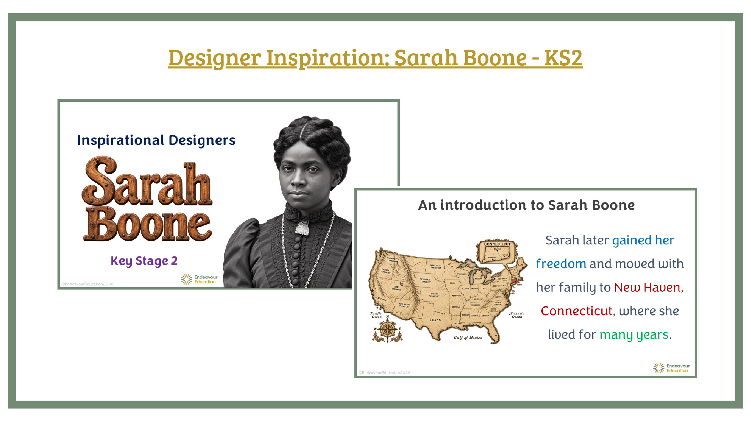 Designer Inspiration PPT: Sarah Boone - KS2