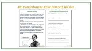 KS1 Comprehension Task: Elizabeth Keckley