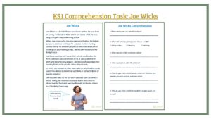 KS1 Comprehension Task: Joe Wicks
