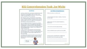 KS2 Comprehension Task: Joe Wicks