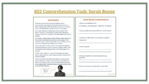 KS2 Comprehension Task: Sarah Boone