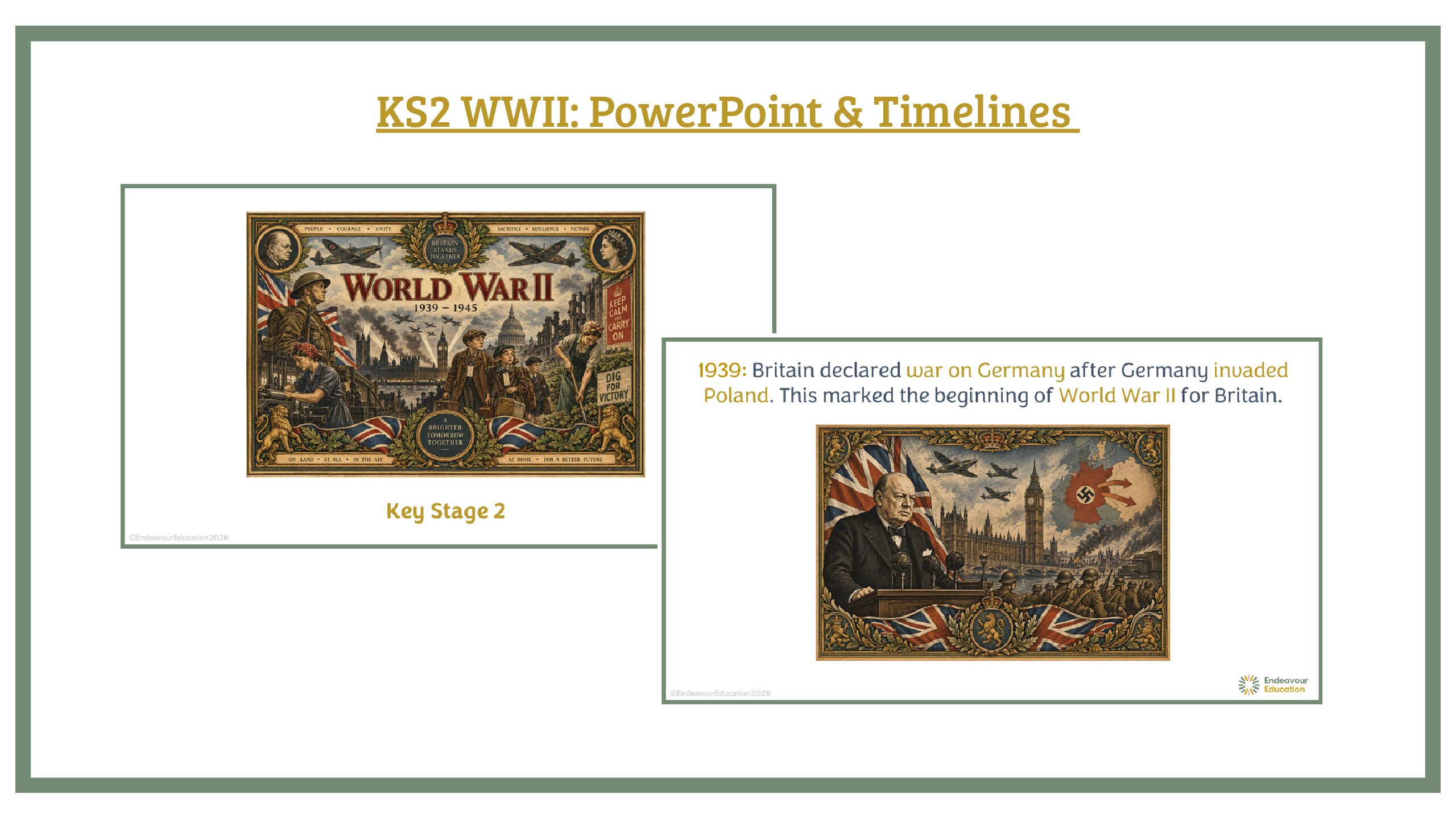 KS2 WWII: PowerPoint & Timelines
